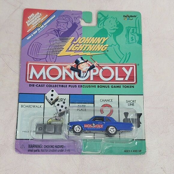 2 Johnny Lightning Monopoly Park Place Pontiac Tempest/Police 1:64 Diecast Cars - Picture 2 of 5